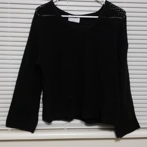 Long crop top sweater
